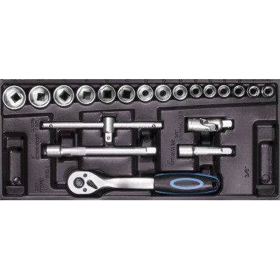 Güde Nástrčné kľúče s račňou 3/8&quot GI 1/3, 20-dielna sada