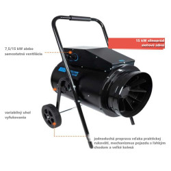 Güde Elektrický ohrievač s ventilátorom GEH 15