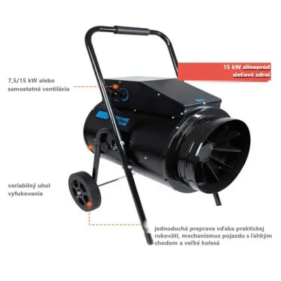 Güde Elektrický ohrievač s ventilátorom GEH 15