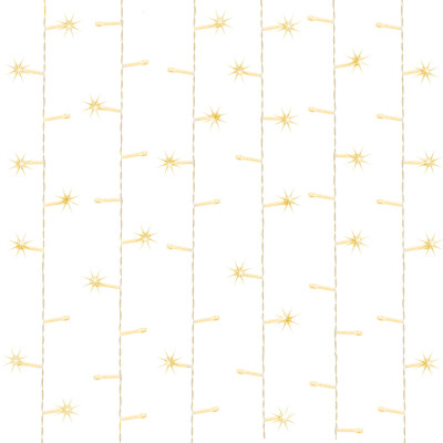 LED svetelný záves - 2x2m, 200LED, 8 funkcií, ovládač, pamäť, IP20, teplá biela