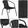 Záhradné ratanové kreslo SPRINGOS BISTRO GF1011 čierne