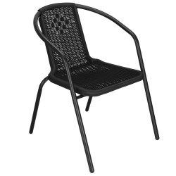 Záhradné ratanové kreslo SPRINGOS BISTRO GF1011 čierne