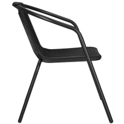 Záhradné ratanové kreslo SPRINGOS BISTRO GF1011 čierne