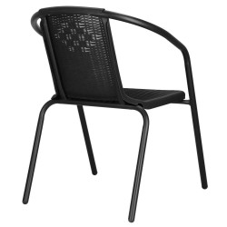 Záhradné ratanové kreslo SPRINGOS BISTRO GF1011 čierne