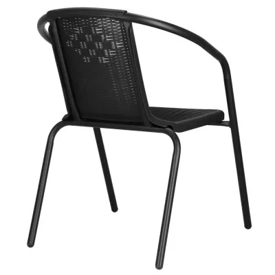 Záhradné ratanové kreslo SPRINGOS BISTRO GF1011 čierne