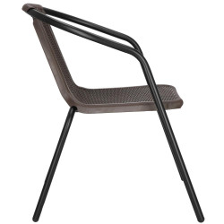 Záhradné ratanové kreslo SPRINGOS BISTRO GF1019 hnedé