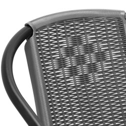 Záhradné ratanové kreslo SPRINGOS BISTRO GF1022 sivé