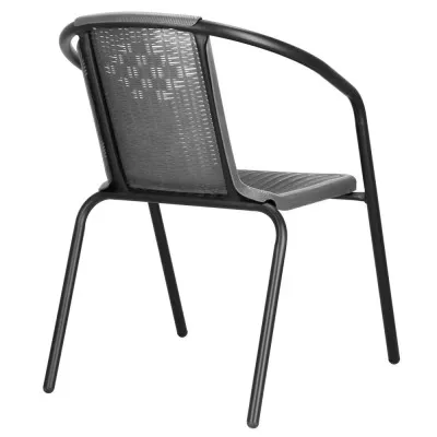 Záhradné ratanové kreslo SPRINGOS BISTRO GF1022 sivé