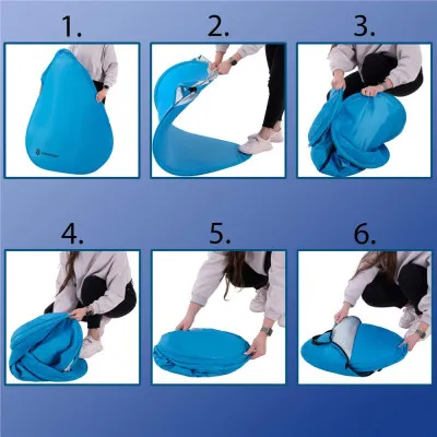 Plážový stan 125x160 cm SPRINGOS PT035 modrý