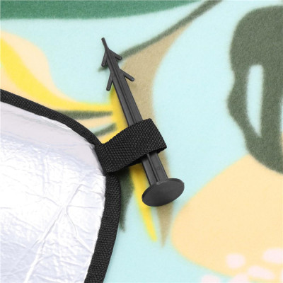 Pikniková deka 200x200 SPRINGOS PM052 zelená s listami