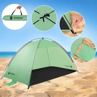 Plážový stan 210x120 cm SPRINGOS PT034 zelený