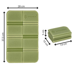 Skladacia penová podložka 40x28 cm SPRINGOS PM0012 zelená