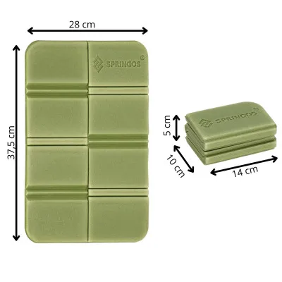 Skladacia penová podložka 40x28 cm SPRINGOS PM0012 zelená