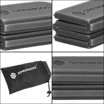 Skladacia penová podložka 40x28 cm SPRINGOS PM0012 čierna