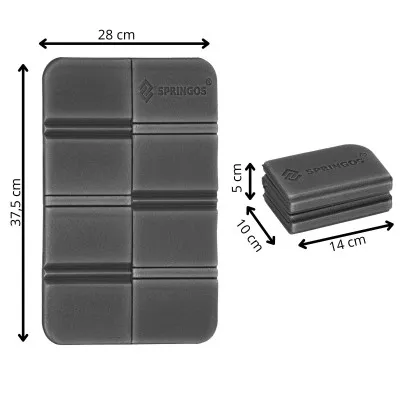 Skladacia penová podložka 40x28 cm SPRINGOS PM0012 čierna