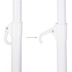 Záhradný slnečník 160 cm SPRINGOS VIVA BU0008 modro-biely