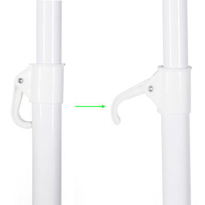 Záhradný slnečník 160 cm SPRINGOS VIVA BU0008 modro-biely