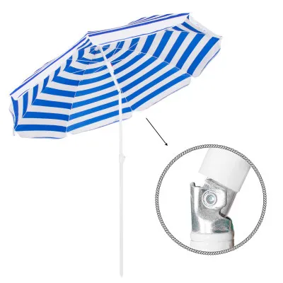 Záhradný slnečník 160 cm SPRINGOS VIVA BU0008 modro-biely