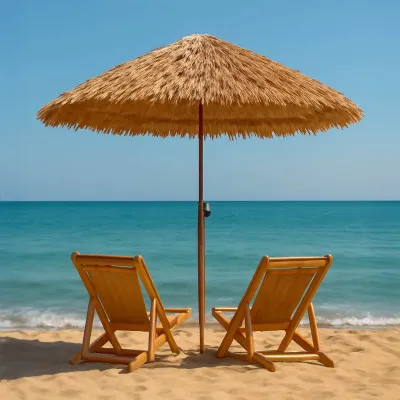 Záhradný slnečník 135 cm SPRINGOS HAVAJ BU0023 hnedý