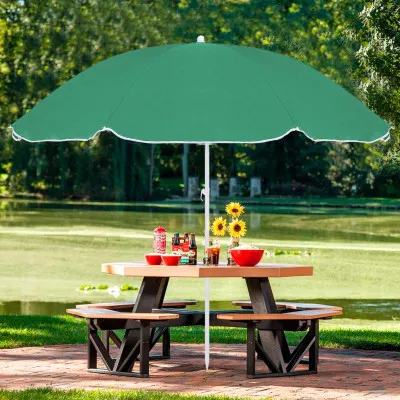 Záhradný slnečník 140 cm SPRINGOS VIVA BU0025 zelený