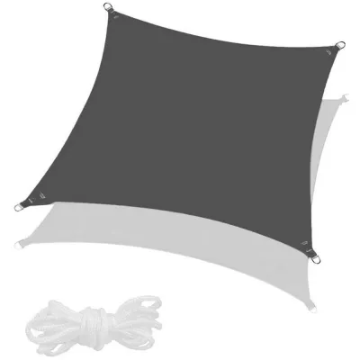 Tieniaca slnečná plachta 4x4 m SPRINGOS SN0054 tmavo šedá