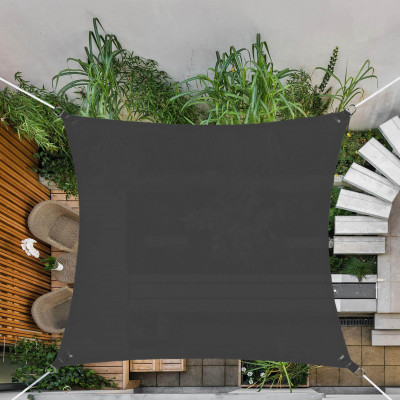 Tieniaca slnečná plachta 4x4 m SPRINGOS SN0054 tmavo šedá