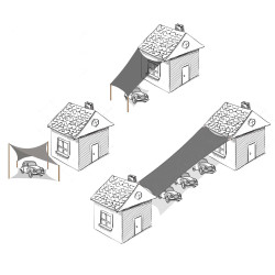 Tieniaca slnečná plachta 4x4 m SPRINGOS SN0054 tmavo šedá