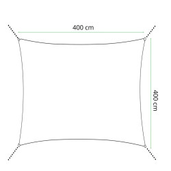 Tieniaca slnečná plachta 4x4 m SPRINGOS SN0054 tmavo šedá