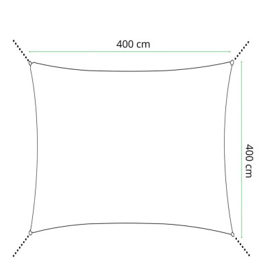 Tieniaca slnečná plachta 4x4 m SPRINGOS SN0054 tmavo šedá