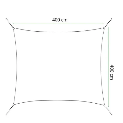 Tieniaca slnečná plachta 4x4 m SPRINGOS SN0054 tmavo šedá