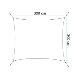 Tieniaca slnečná plachta 3x3 m SPRINGOS SN0054 tmavo šedá