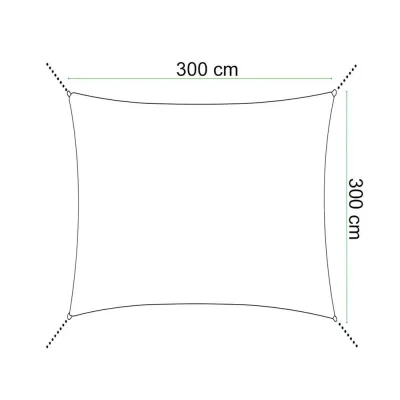 Tieniaca slnečná plachta 3x3 m SPRINGOS SN0054 tmavo šedá