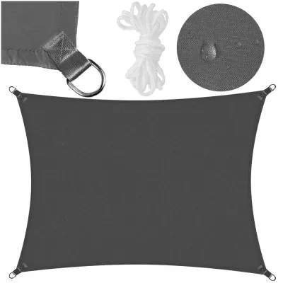 Tieniaca slnečná plachta 4x3 m SPRINGOS SN0058 tmavo šedá