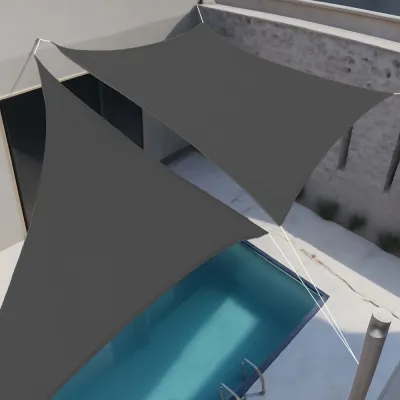 Tieniaca slnečná plachta 4x3 m SPRINGOS SN0058 tmavo šedá