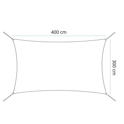 Tieniaca slnečná plachta 4x3 m SPRINGOS SN0058 tmavo šedá