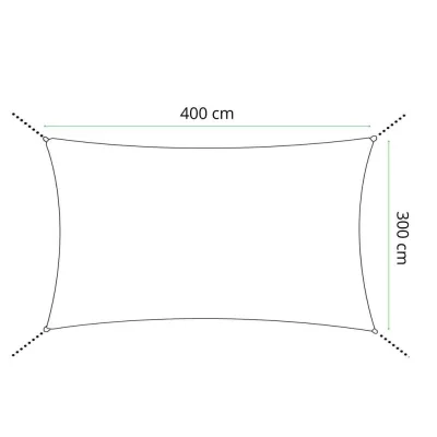 Tieniaca slnečná plachta 4x3 m SPRINGOS SN0058 tmavo šedá
