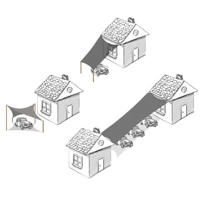 Tieniaca slnečná plachta 4x2 m SPRINGOS SN0059 tmavo šedá