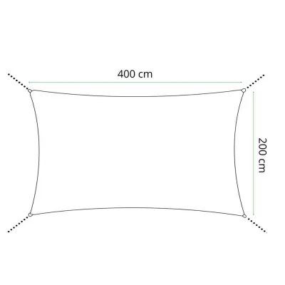 Tieniaca slnečná plachta 4x2 m SPRINGOS SN0059 tmavo šedá