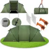 Turistický stan pre 4 osoby SPRINGOS MONTEVERA zelený