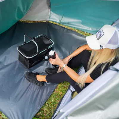 Turistický stan pre 3 osoby SPRINGOS ELYSE šedo-modrý