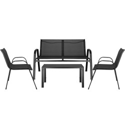 Set záhradného nábytku SPRINGOS VALENTE GF0106 čierny