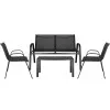 Set záhradného nábytku SPRINGOS VALENTE GF0106 čierny