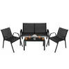 Set záhradného nábytku SPRINGOS VALENTE GF0106 čierny