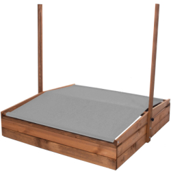 Detské pieskovisko so strieškou 120x120 cm SPRINGOS + podložka