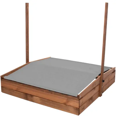 Detské pieskovisko so strieškou 120x120 cm SPRINGOS + podložka