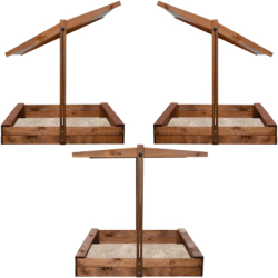 Detské pieskovisko so strieškou 120x120 cm SPRINGOS + podložka