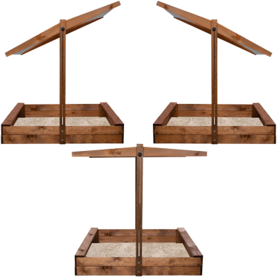 Detské pieskovisko so strieškou 120x120 cm SPRINGOS + podložka