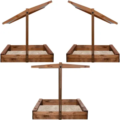 Detské pieskovisko so strieškou 120x120 cm SPRINGOS + podložka