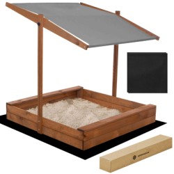 Detské pieskovisko so strieškou 120x120 cm SPRINGOS + podložka
