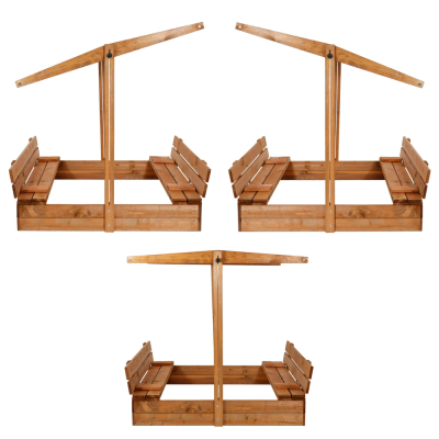 Detské pieskovisko so strieškou 120x120 cm SPRINGOS + podložka